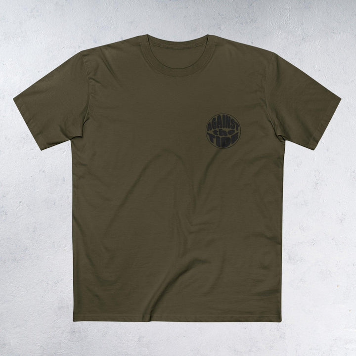 Against the tide Black bubble logo Tshirt - Against the Tide Apparel