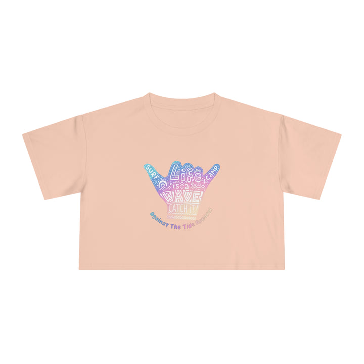 Lifes a Wave Women's Crop - Against the Tide Apparel