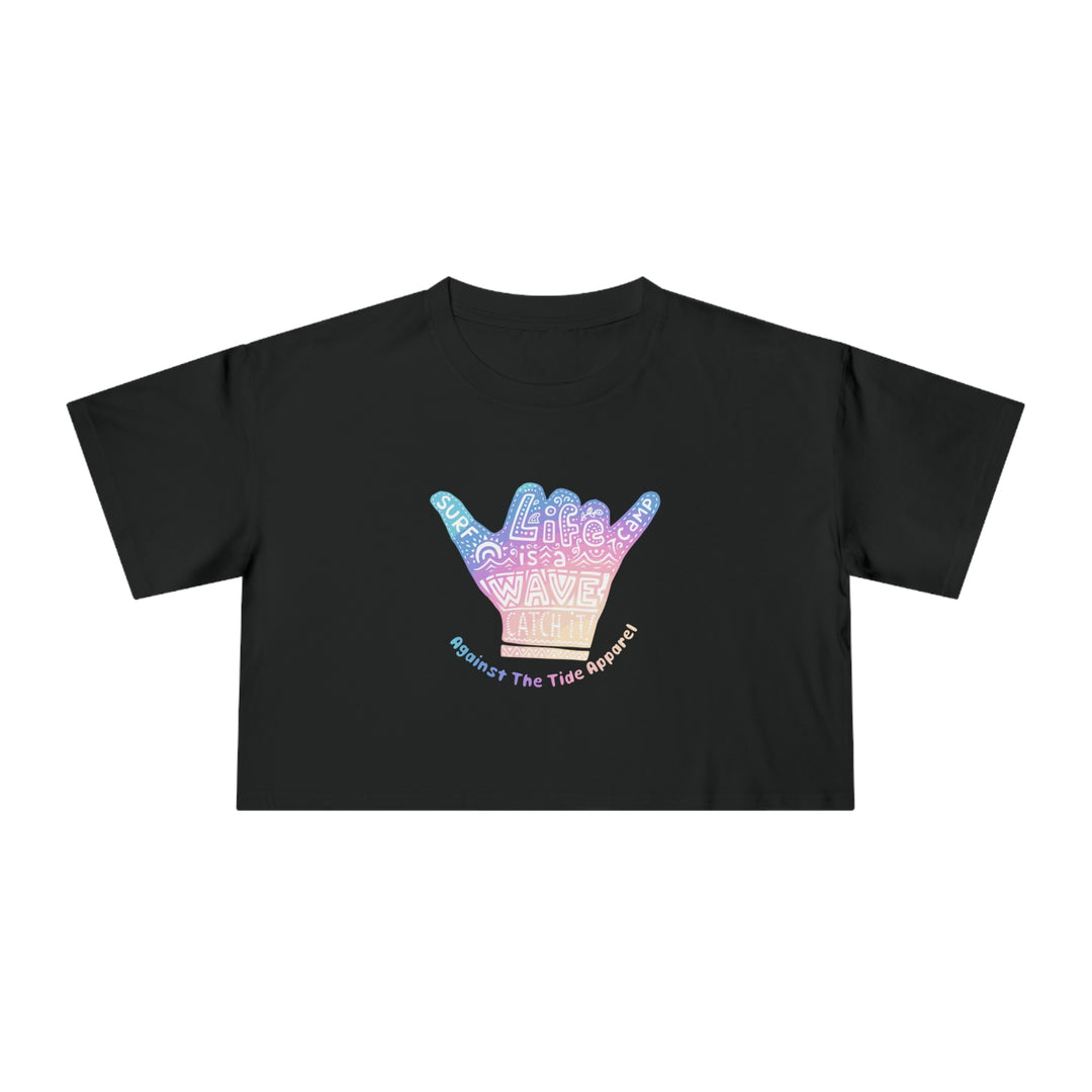 Lifes a Wave Women's Crop - Against the Tide Apparel