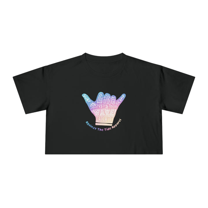 Lifes a Wave Women's Crop - Against the Tide Apparel