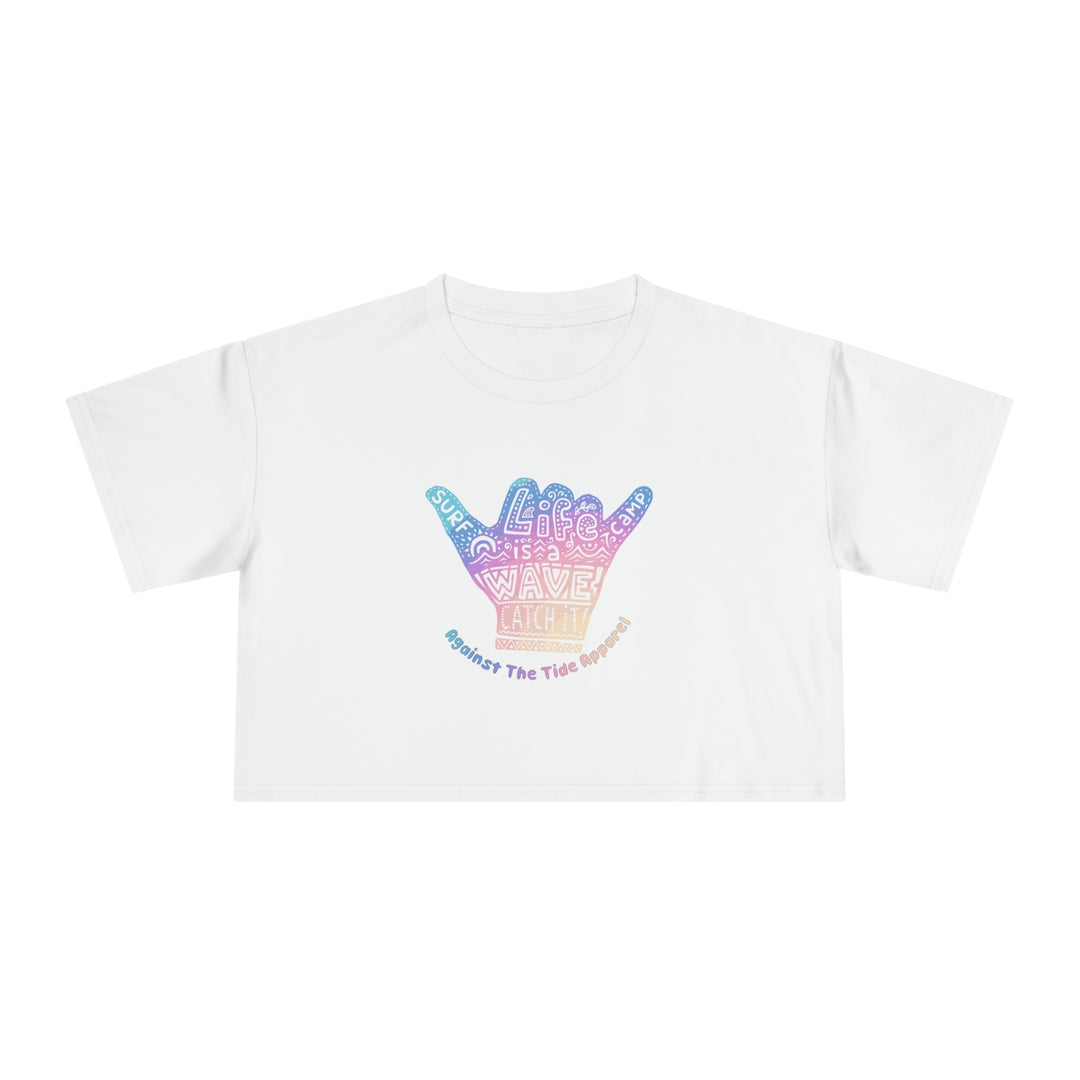 Lifes a Wave Women's Crop - Against the Tide Apparel