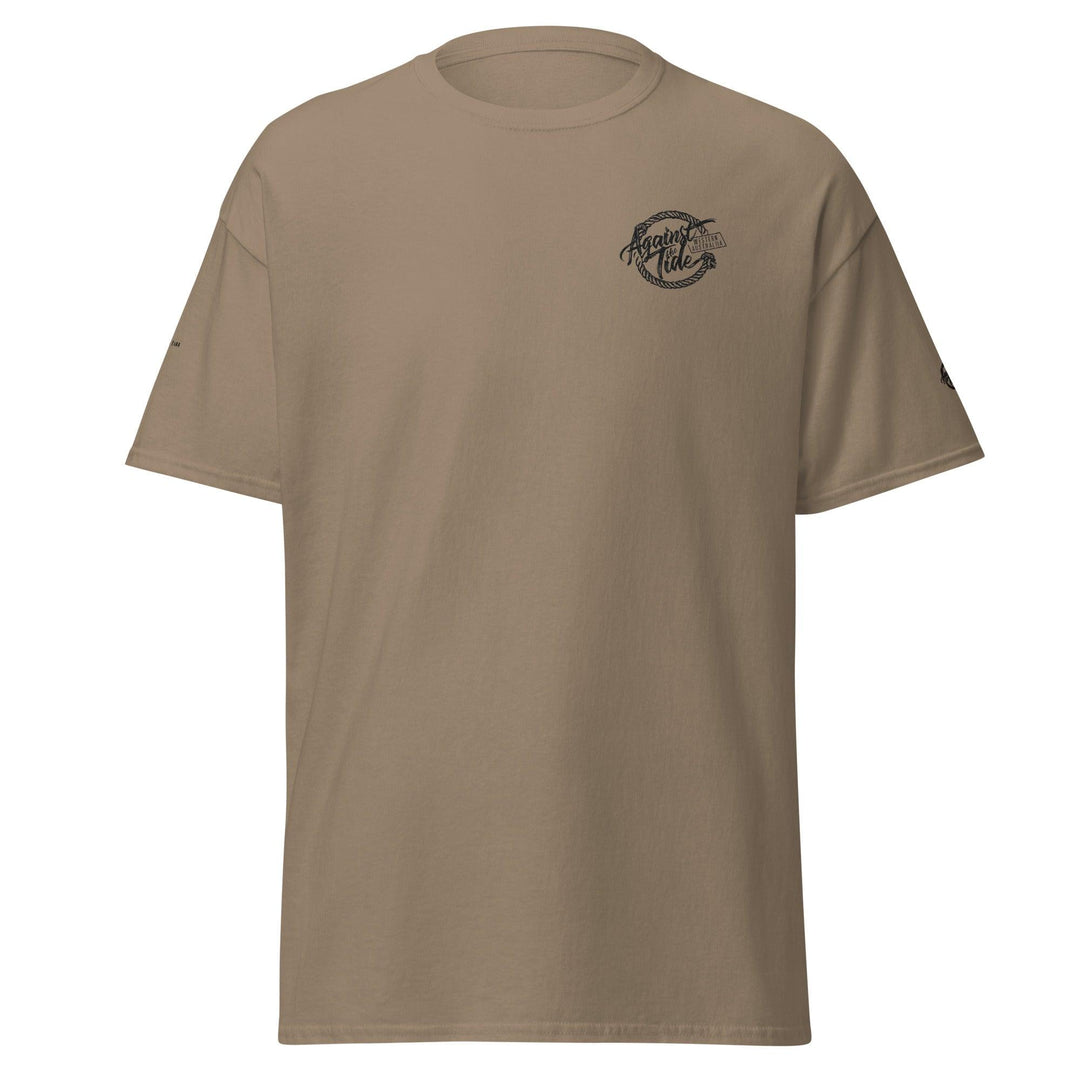 Against the Tide Embroided Mens classic tee - Against the Tide Apparel